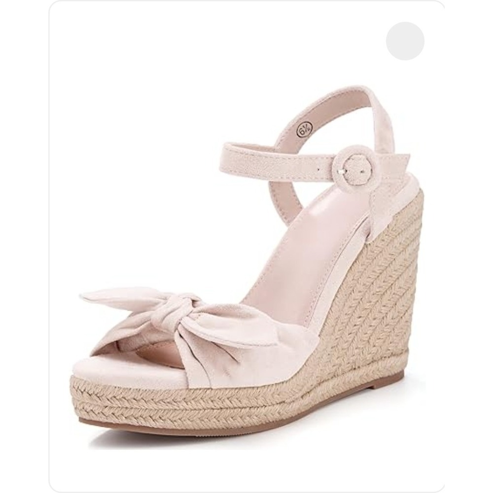 Coutgo‎ Womens Wedges Heels Espadrilles Open Toe Ankle Strap Braided Summer...
